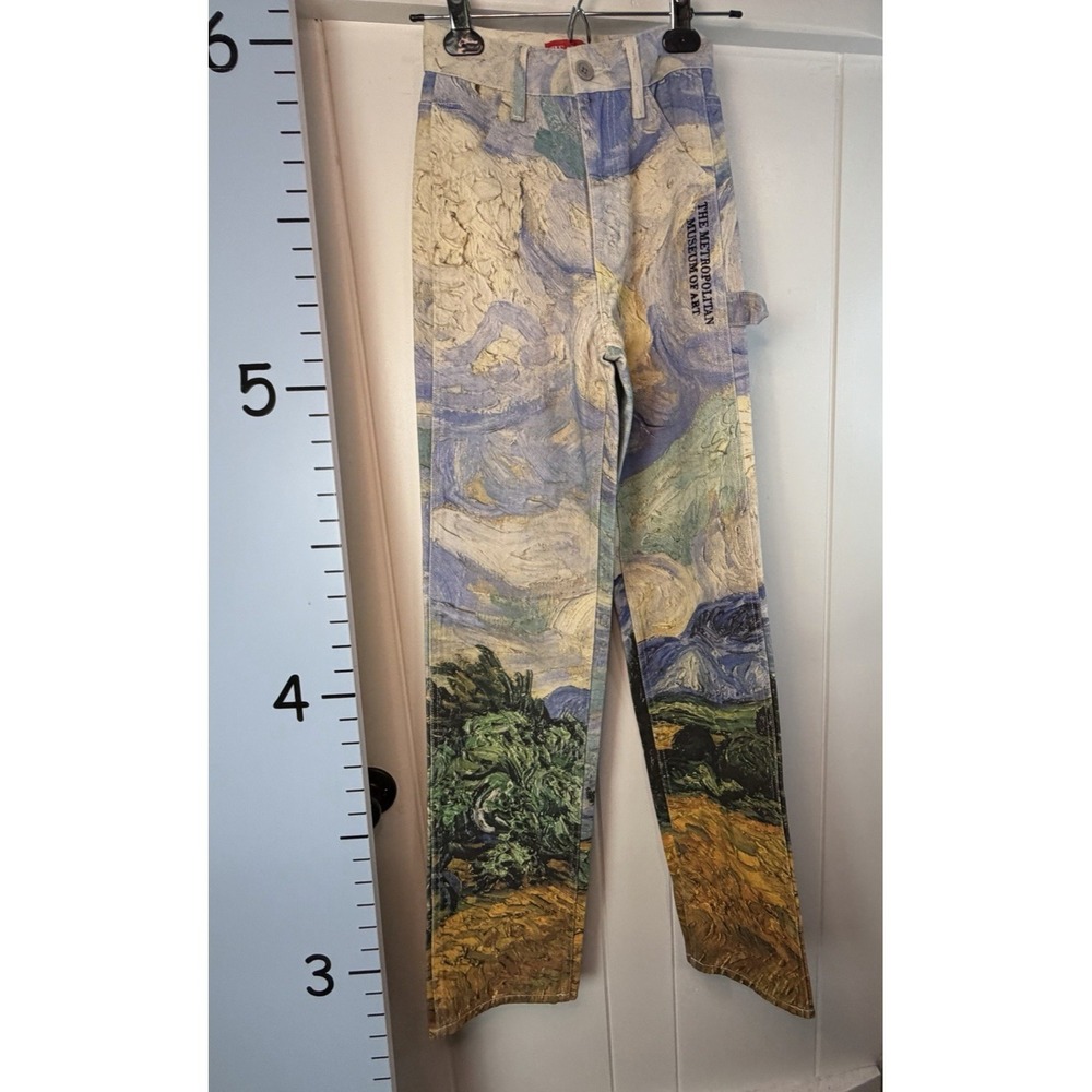 PacSun THE MET Museum of Art Blue Denim Women 22 Waist Slim Jeans Artsy Festive